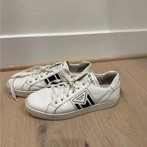 Prada White and Black Sneakers